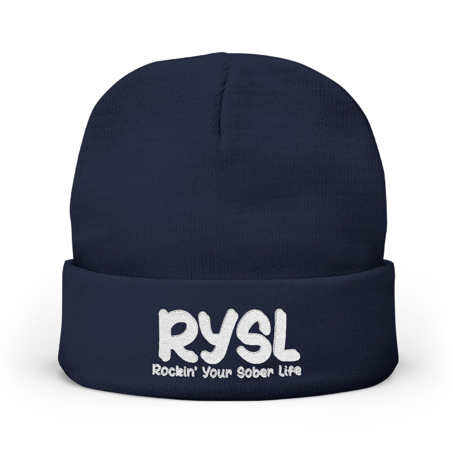 Copy of Cozy RYSL Knit Beanie with Embroidery (Teal)