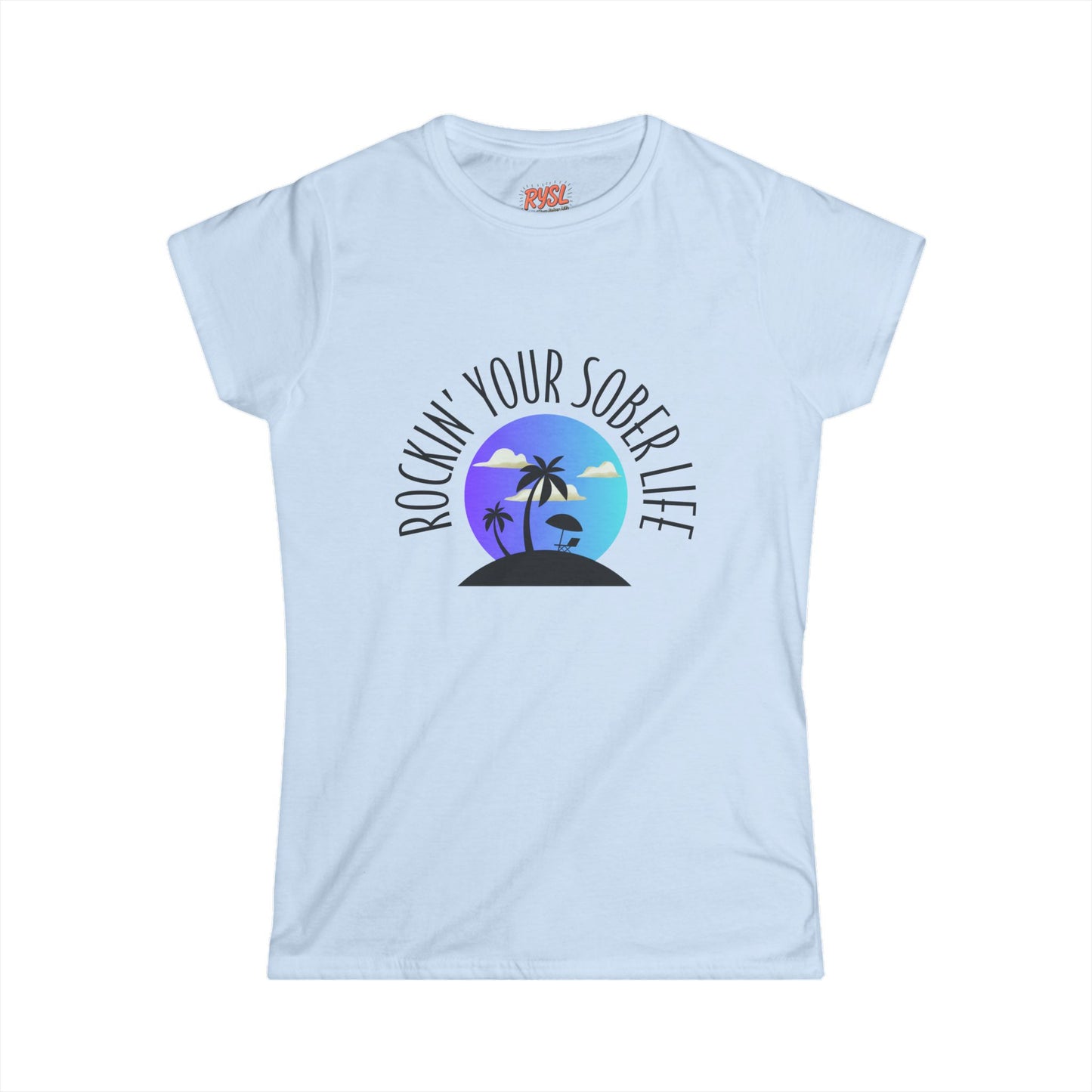 "Beach Life"  Women's Softstyle Tee  (Chillwave)