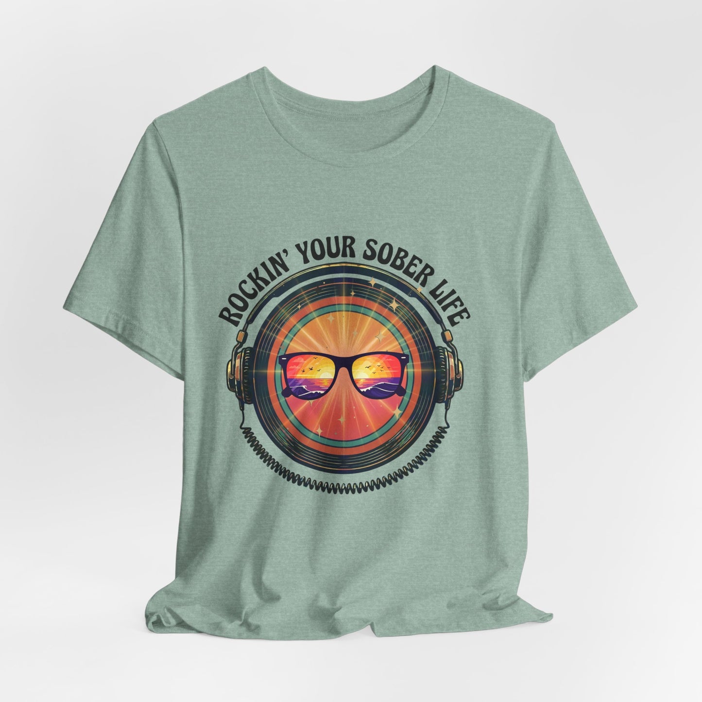 Rockin' Your Sober Life - Mirrored Glasses | Vintage Vinyl Design