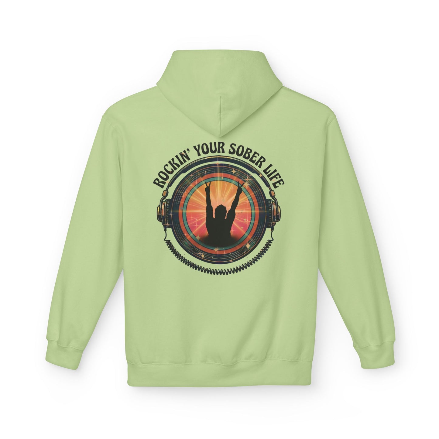Rockin' Your Sober Life - Original Edition | Vintage Vinyl Design - Hoodie