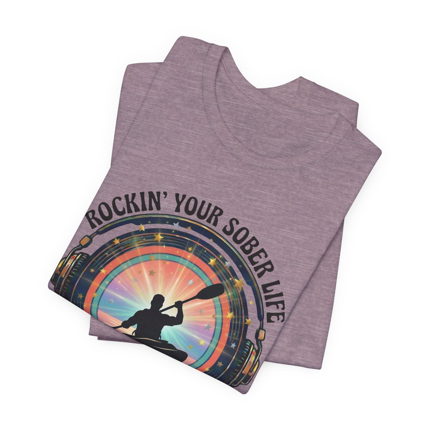 Rockin' Your Sober Life - Men's Kayaking Edition | Sunset Vinyl Design
