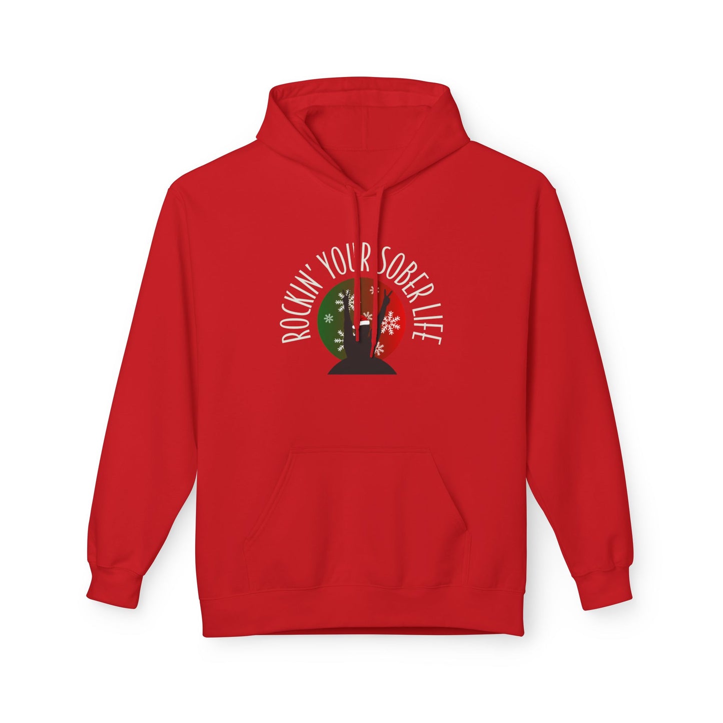 Rockin' Your Sober Life Hoodie with Snowflakes
