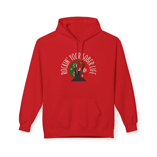 Rockin' Your Sober Life Hoodie with Snowflakes