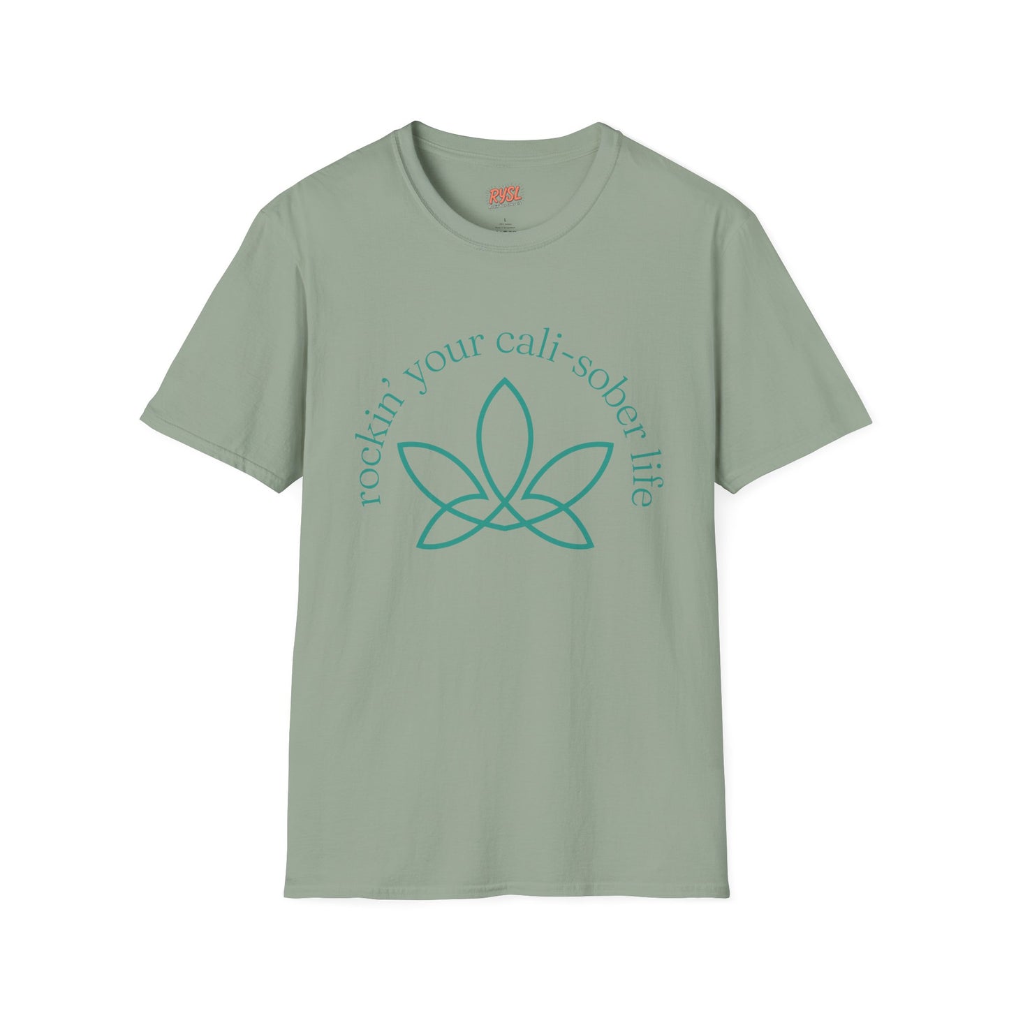 Cali-Sober Vibes Leaf Design Tee – Rockin’ Your Cali-Sober Life
