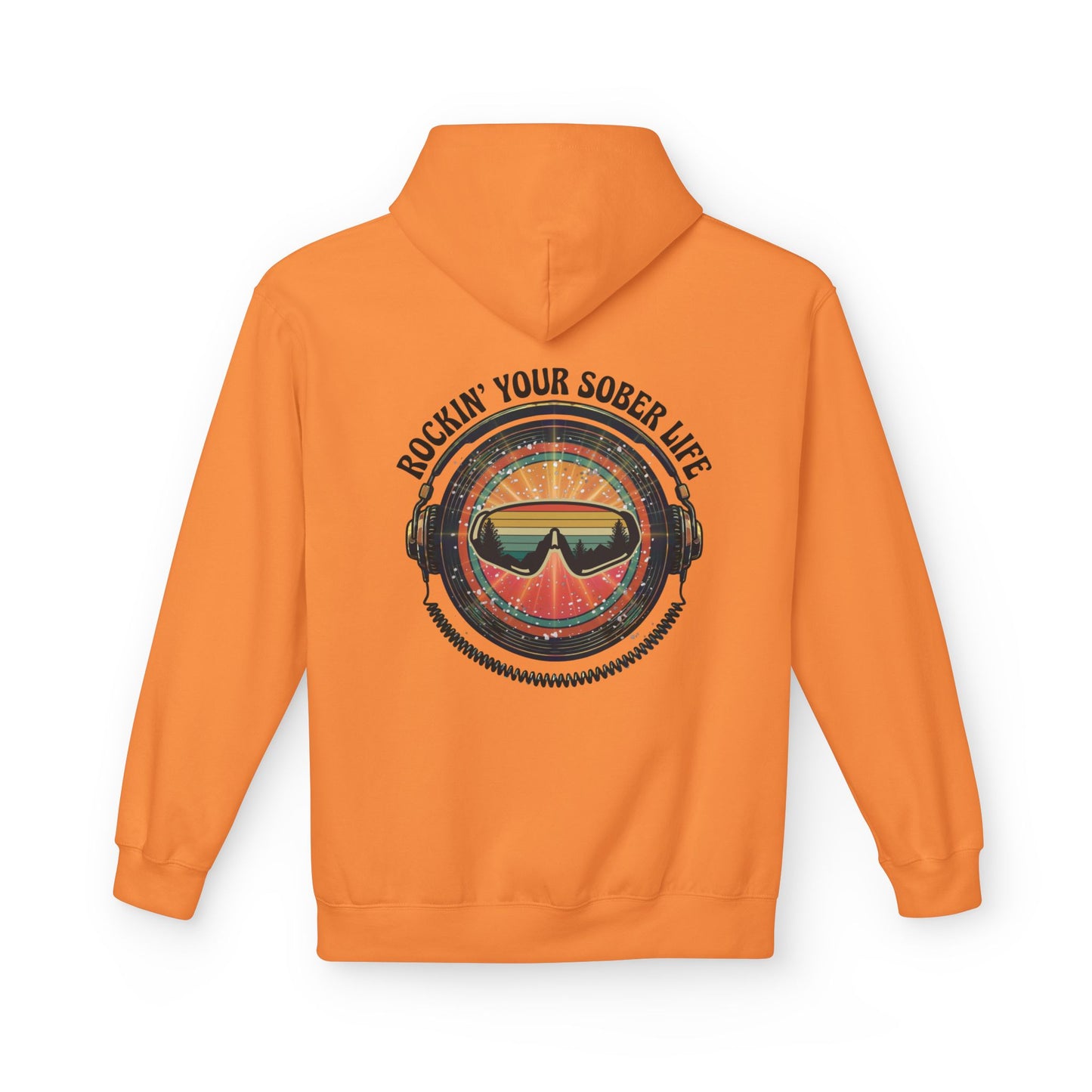 Rock Your Sober Life on the Slopes - Retro Goggle Design - Hoodie