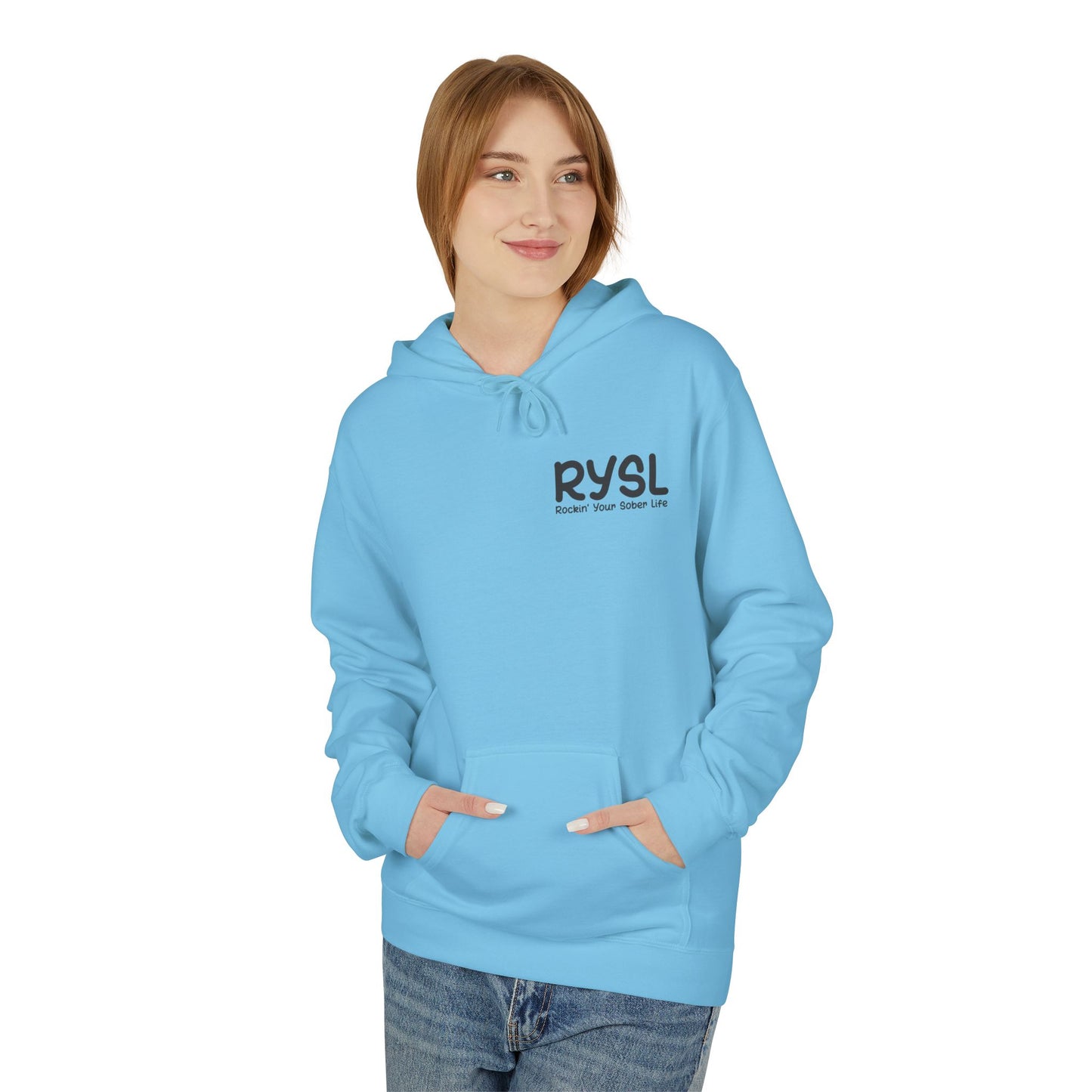 Rock Your Sober Life on the Slopes - Rainbow Goggle Design - Hoodie