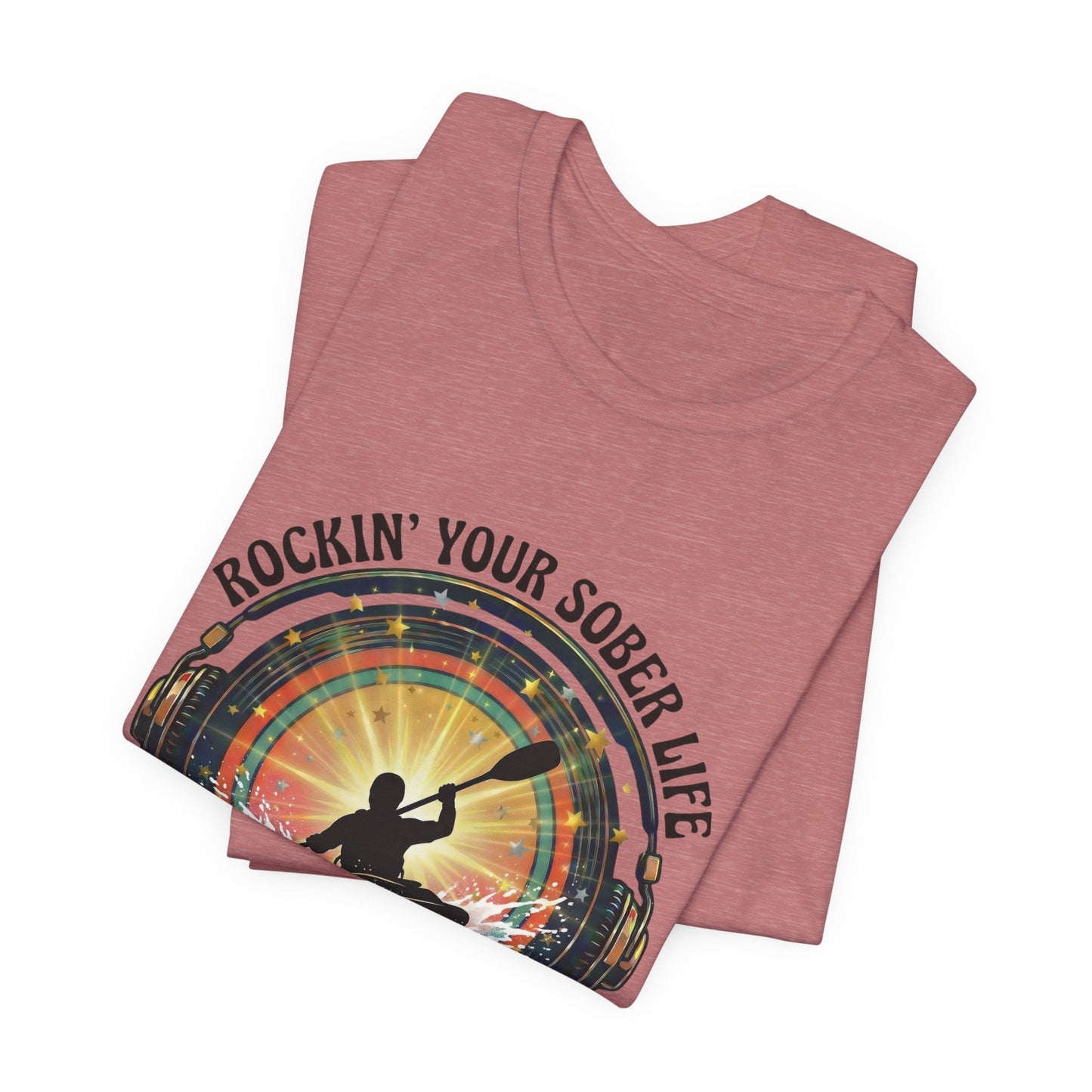 Rockin' Your Sober Life - Whitewater Kayaking Edition | Vintage Vinyl Design