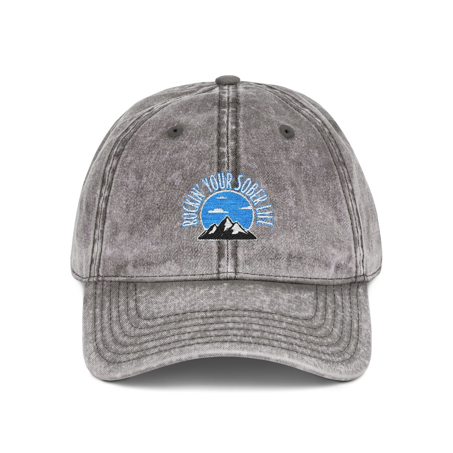 Mountain Mindset Vintage Embroidered Cap (Teal)