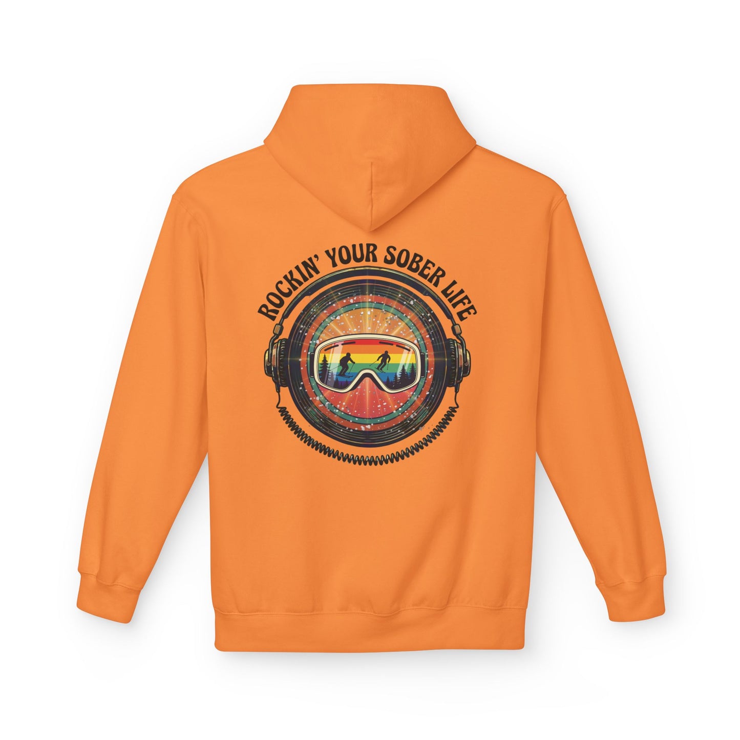 Rock Your Sober Life on the Slopes - Rainbow Goggle Design - Hoodie