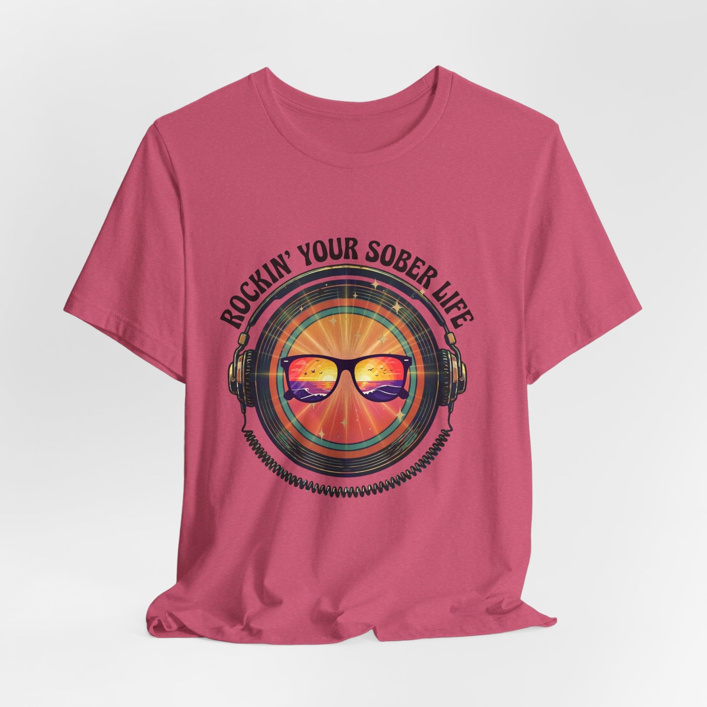 Rockin' Your Sober Life - Mirrored Glasses | Vintage Vinyl Design