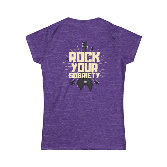 Rock Your Sobriety Women's Tee – Turn Up the Clarity