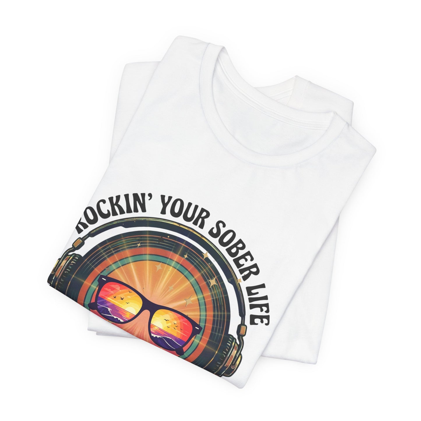 Rockin' Your Sober Life - Mirrored Glasses | Vintage Vinyl Design