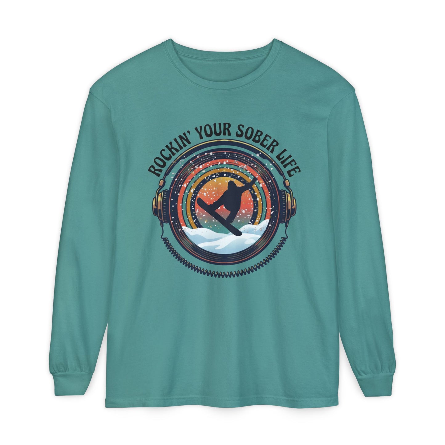 Rockin' Your Sober Life - Snowboarder Tee - LS Tee