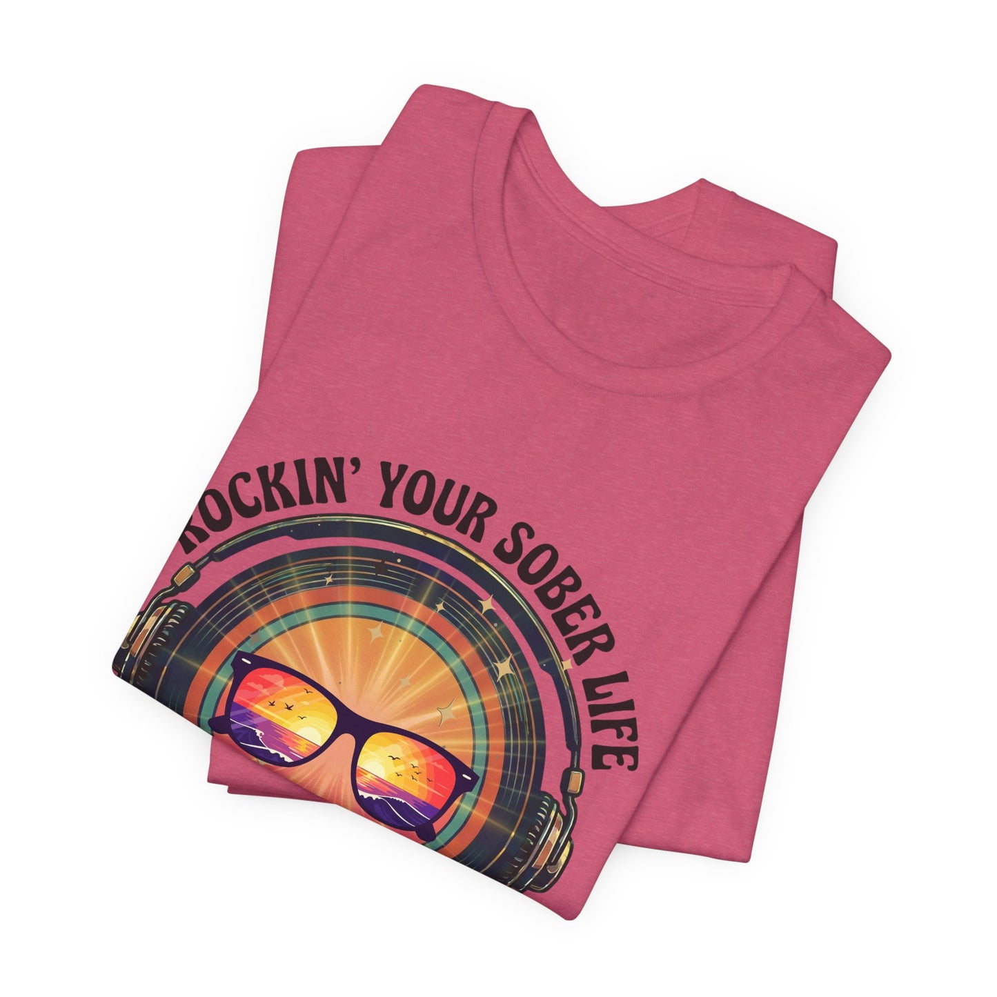 Rockin' Your Sober Life - Mirrored Glasses | Vintage Vinyl Design