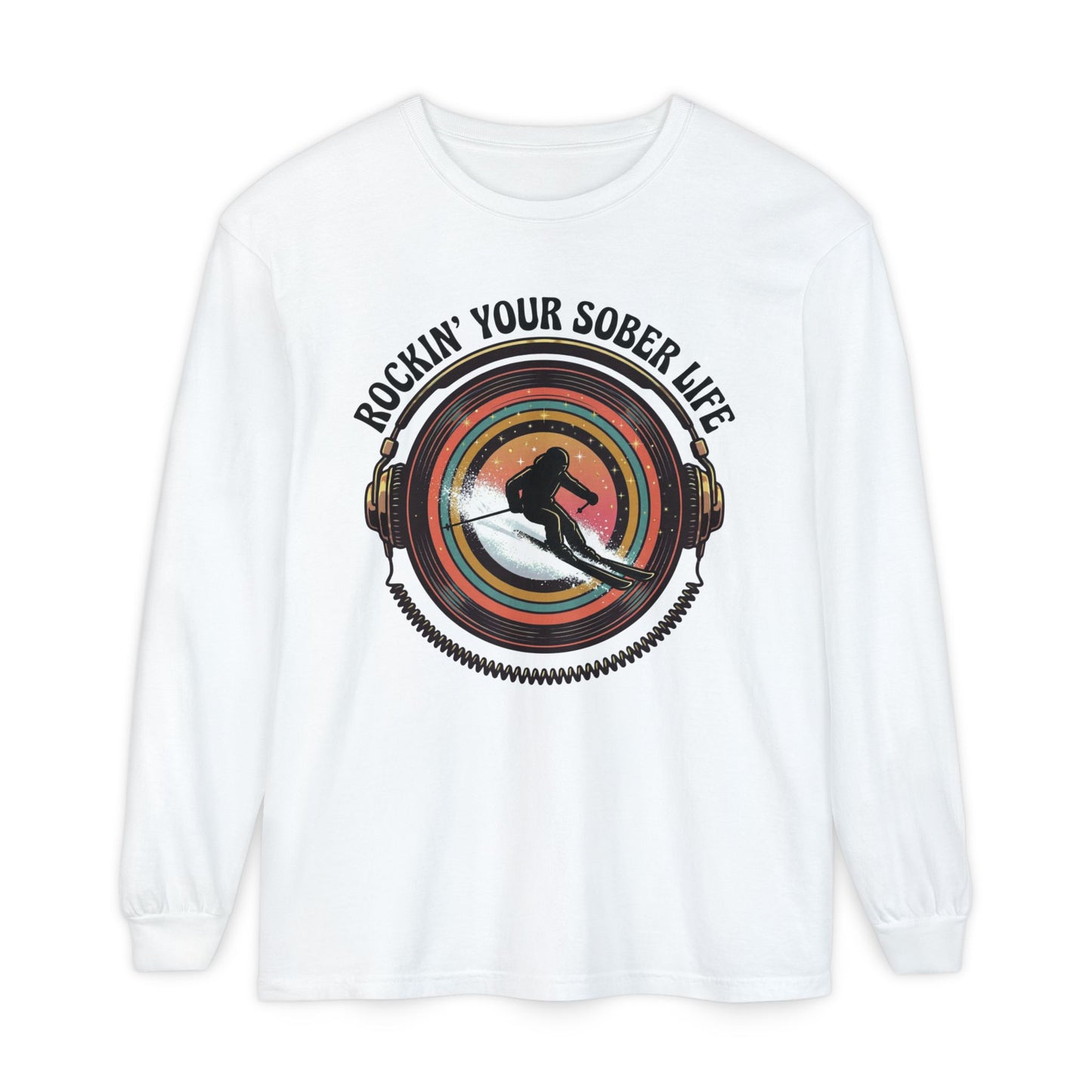 Rockin' Your Sober Life - Skier Tee - LS Tee