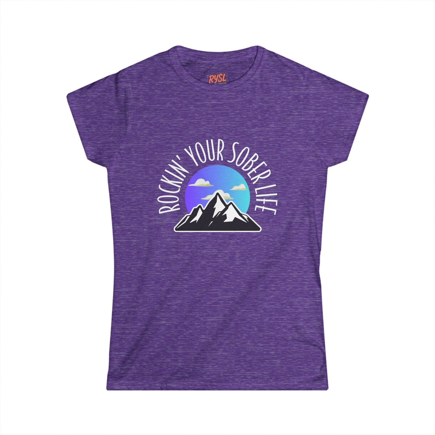“Mountain Mindset” Women’s Softstyle Tee  (Purple/Blue)