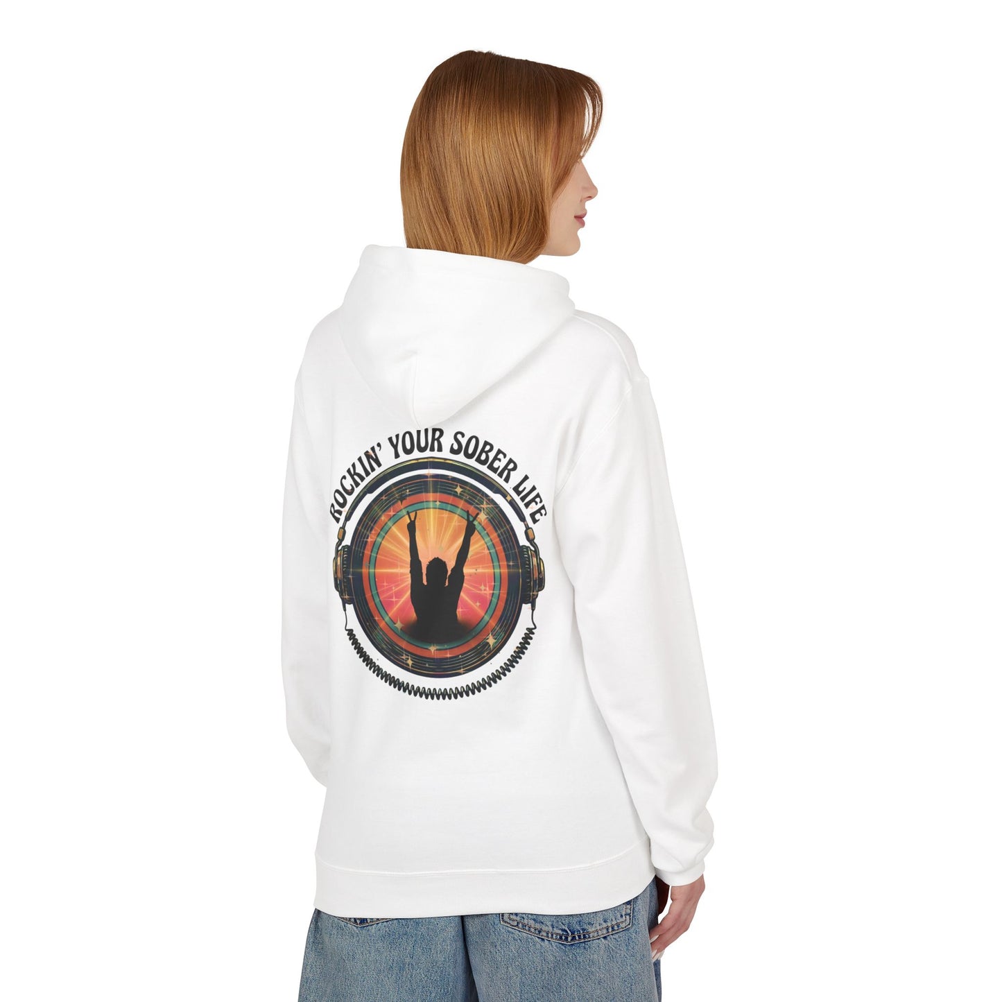 Rockin' Your Sober Life - Original Edition | Vintage Vinyl Design - Hoodie