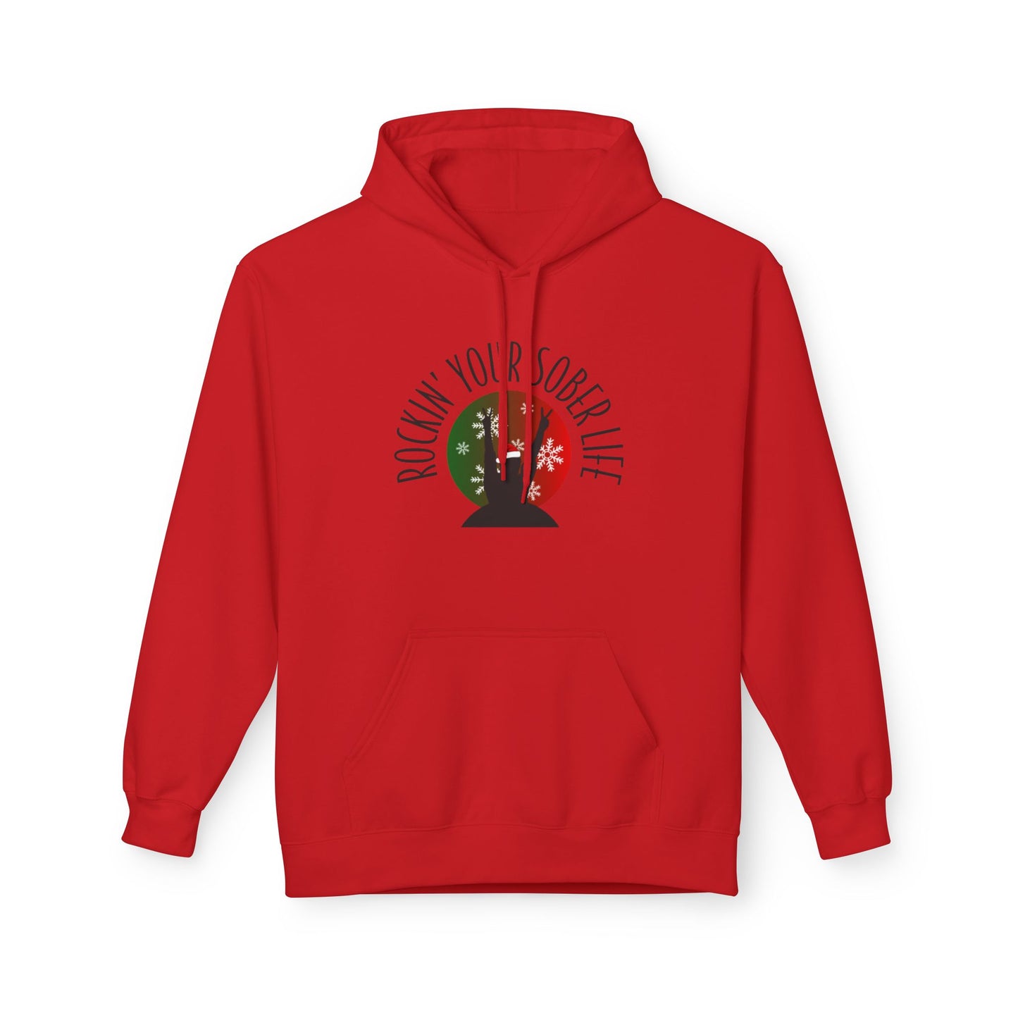 Rockin' Your Sober Life Hoodie with Snowflakes