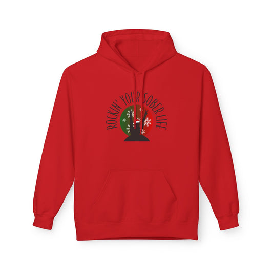 Rockin' Your Sober Life Hoodie with Snowflakes