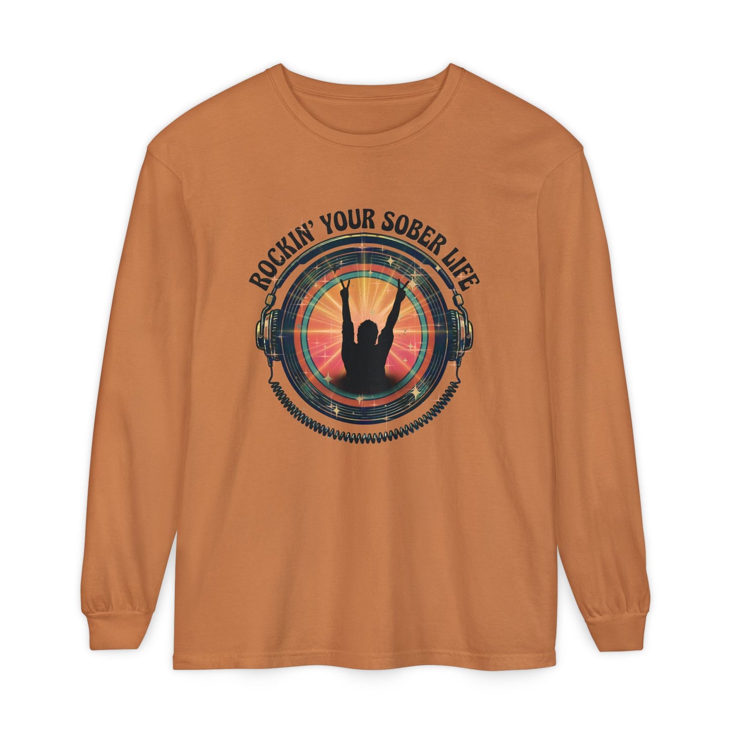 Rockin' Your Sober Life - Original Edition | Vintage Vinyl Design - LS Tee