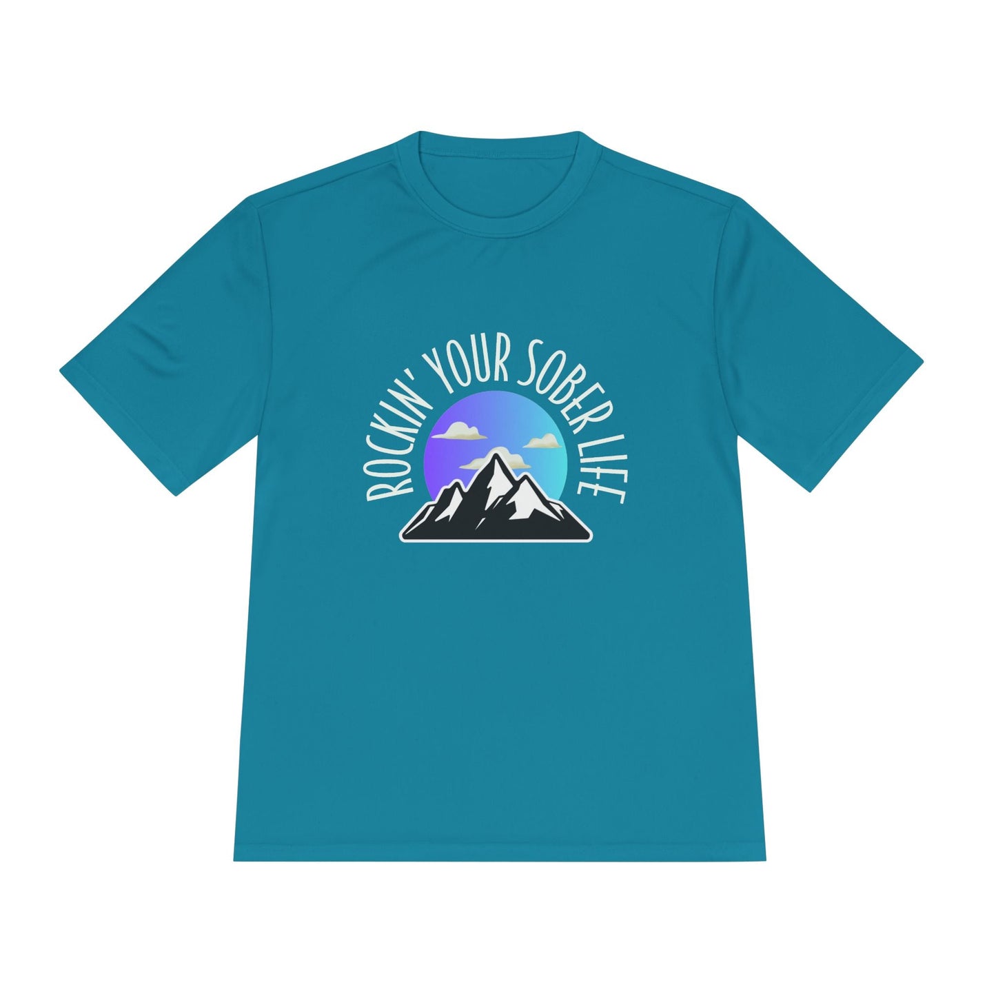 "Mountain Mindset" Unisex Moisture Wicking Tee (Chillwave)
