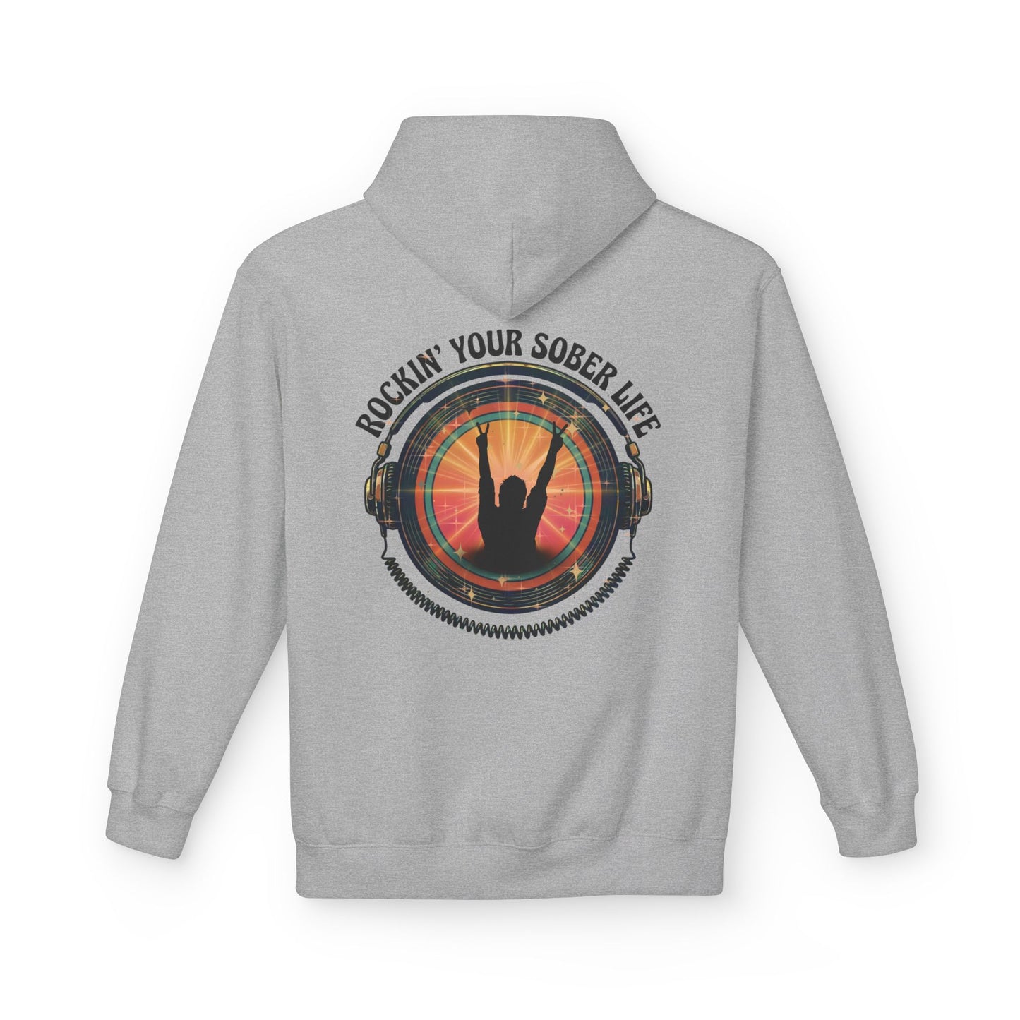 Rockin' Your Sober Life - Original Edition | Vintage Vinyl Design - Hoodie
