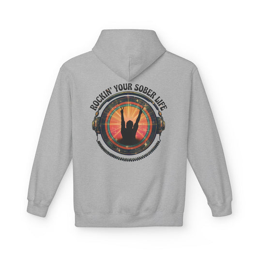 Rockin' Your Sober Life - Original Edition | Vintage Vinyl Design - Hoodie