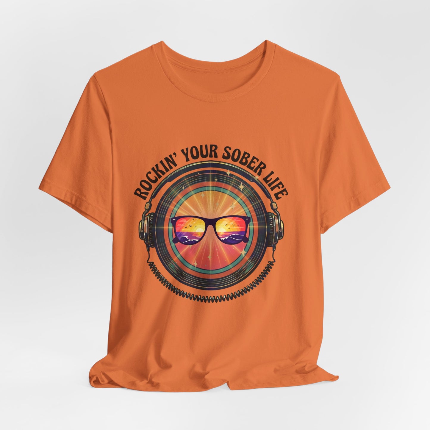 Rockin' Your Sober Life - Mirrored Glasses | Vintage Vinyl Design