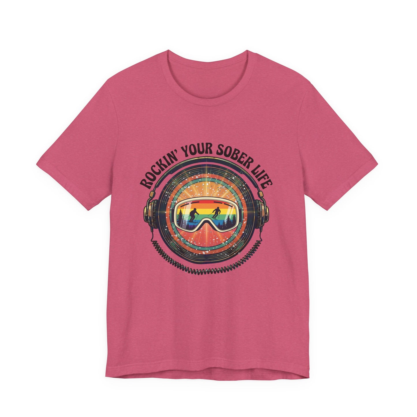 Rock Your Sober Life on the Slopes - Rainbow Goggle Design
