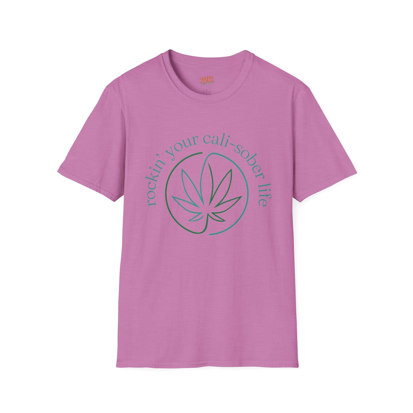Cali-Sober Vibes Leaf Outline Tee – Rockin’ Your Cali-Sober Life