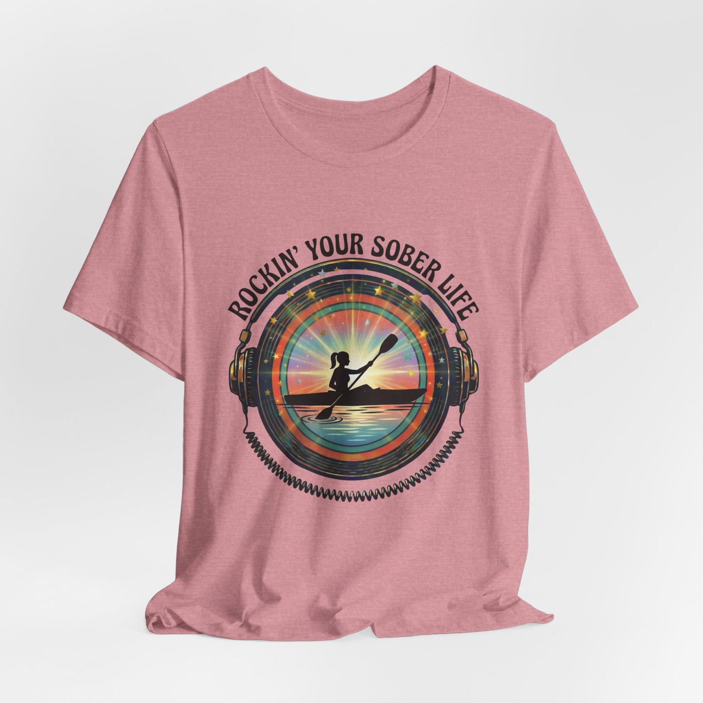 Rockin' Your Sober Life - Women's Kayaking Edition | Sunset Vinyl Design
