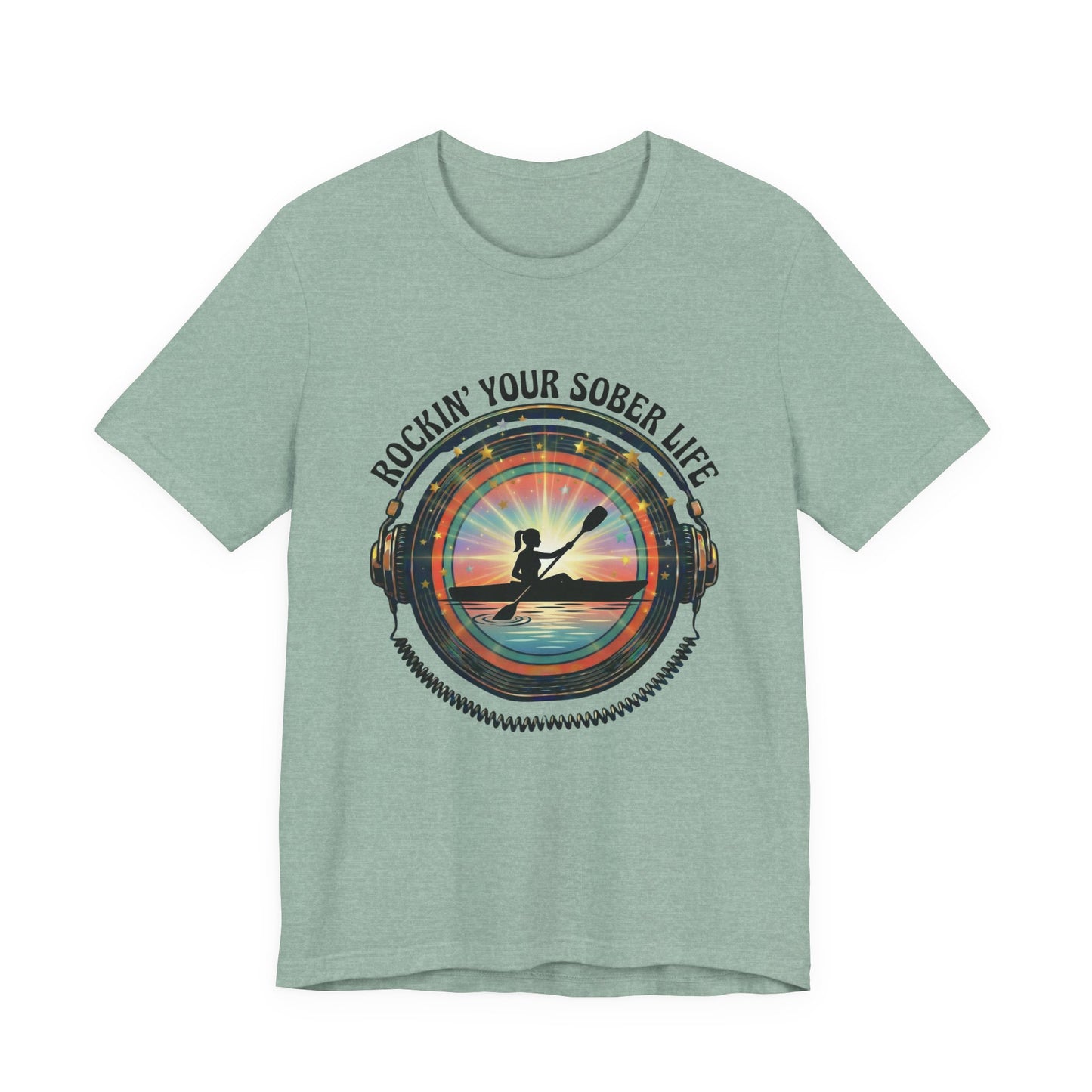 Rockin' Your Sober Life - Women's Kayaking Edition | Sunset Vinyl Design