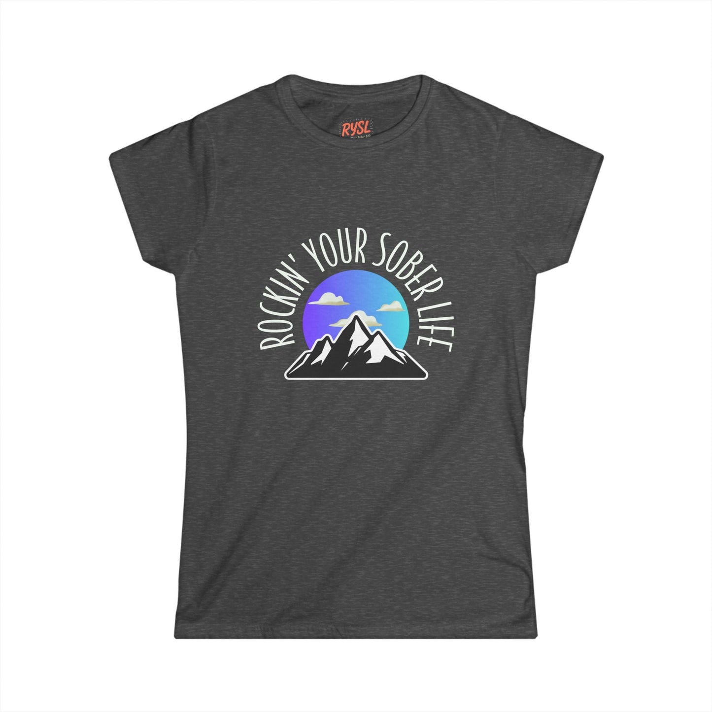 “Mountain Mindset” Women’s Softstyle Tee  (Chillwave)