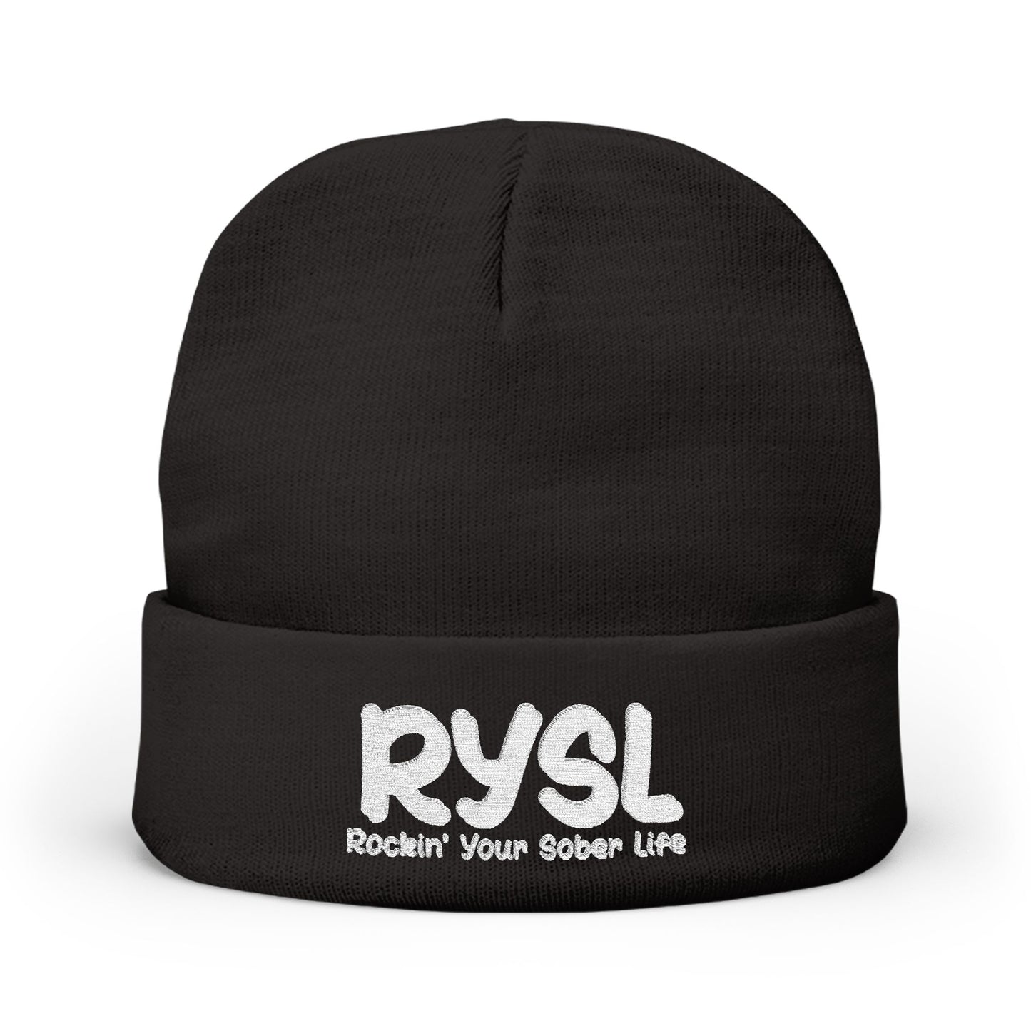 Copy of Cozy RYSL Knit Beanie with Embroidery (Teal)
