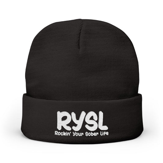 Copy of Cozy RYSL Knit Beanie with Embroidery (Teal)
