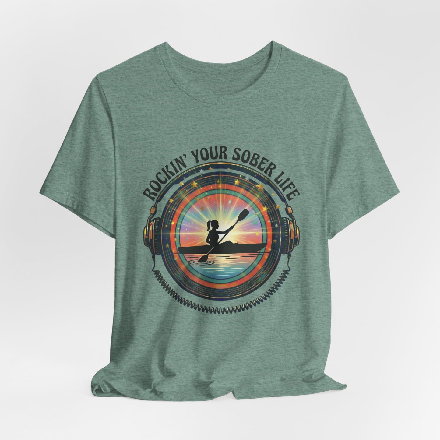 Rockin' Your Sober Life - Women's Kayaking Edition | Sunset Vinyl Design